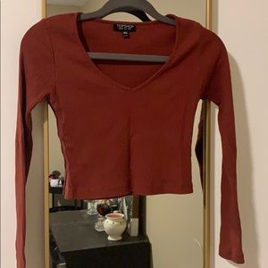 Top shop long sleeve crop top